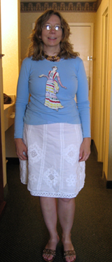 Alyce in party outfit (Click to enlarge)