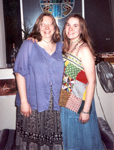 Alyce and sister as hippies (Click to enlarge)