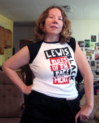 Alyce in Lewis Black Shirt, with 'tude (Click to enlarge)