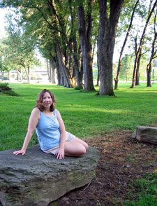 Alyce on a rock (Click to enlarge)