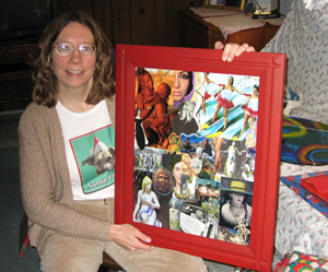 Alyce with collage (Click to enlarge)