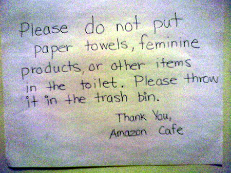 Amazon Cafe sign (Click to enlarge)