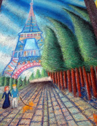 Street painting - Paris (Click to enlarge)