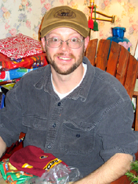 Sister's husband in hat (Click to enlarge)