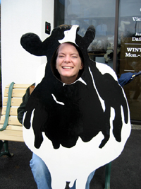 Sister-in-law as cow (Click to enlarge)