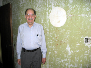Dad with bedroom wall