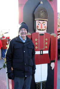 Dad with a wooden soldier (Click to enlarge)