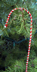 Candy cane ornament (Click to enlarge)