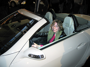 Alyce in convertible (Click to enlarge)