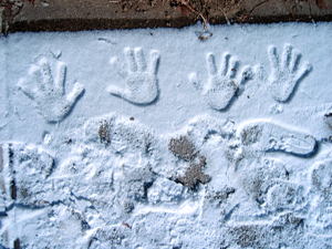 Hand prints (Click to enlarge)