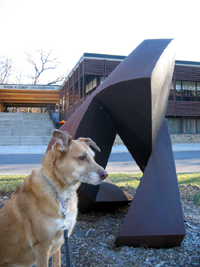 Una with second sculpture (Click to enlarge)
