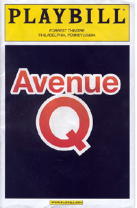 Avenue Q playbill (Click to enlarge)