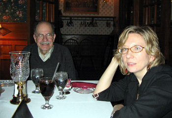 Dad and Alyce at the restaurant (Click to enlarge)