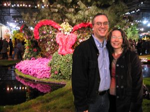 The Gryphon and Alyce at the flower show (Click to enlarge)