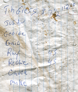 Guest List (Click to enlarge)