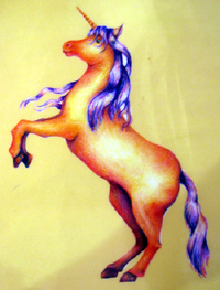 Unicorn with purple mane (Click to enlarge)