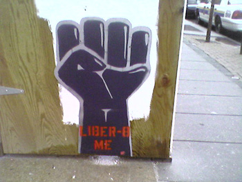 Fist graffiti (Click to enlarge)