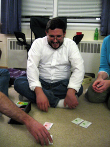 Pimp Daddy playing Apples to Apples (Click to enlarge)