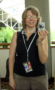 Alyce in hotel mirror (Click to enlarge)
