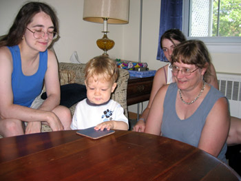 Baby playing a game (Click to enlarge)