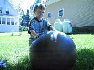 Nephew with ball (Click to enlarge)
