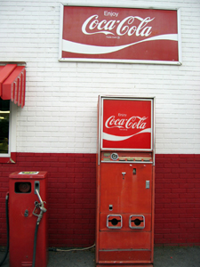 Coke sign and machine (Click to enlarge)