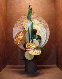 Shadowbox with anthurium (Click to enlarge)