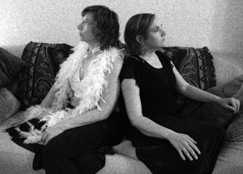 Alyce and sister as bookends (Click to enlarge)