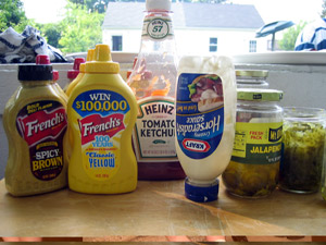 Selection of condiments (Click to enlarge)
