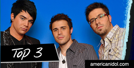 Top 3 American Idol finalists