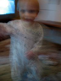 Nephew in a blur (Click to enlarge)