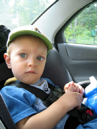 Nephew in car seat (Click to enlarge)