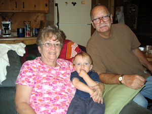 Nephew with grandparents (Click to enlarge)