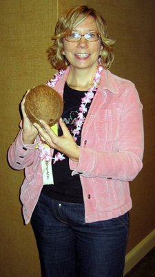 Alyce with coconut (Click to enlarge)
