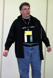 Hugh Casey as moderator (Click to enlarge)