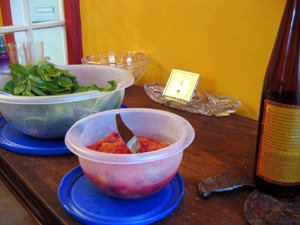 Salad and cranberries (Click to enlarge)