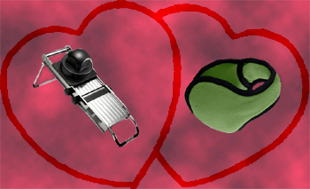 Mandoline Slicer and Ear Wraps in Hearts