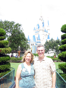 Alyce and The Gryphon with Cinderella's Castle (Click to enlarge)