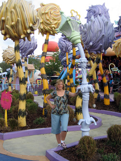 Alyce with Dr. Seuss style trees (Click to enlarge)