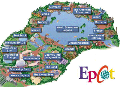 Epcot map (Click to enlarge)