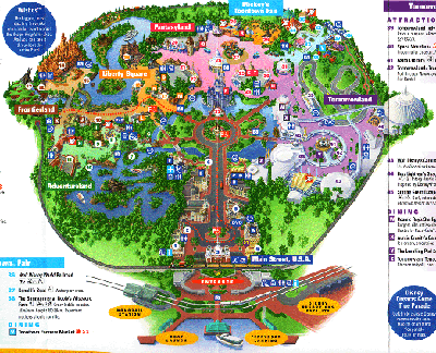 Magic Kingdom map (Click to enlarge)