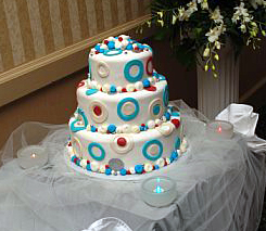 Our wedding cake (Click to enlarge)