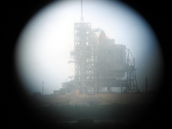 Shuttle through binoculars (Click to enlarge)