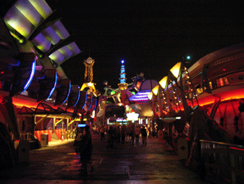 Tomorrowland at night (Click to enlarge)
