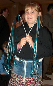 Friend's daughter with streamers (Click to enlarge)