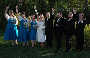 Wedding party, silly (Click to enlarge)