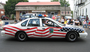 American flag police car (Click to enlarge)