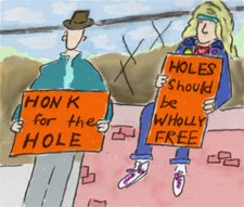 Free the Hole protest drawn by Alyce