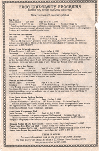 Free University listing (Click to enlarge)