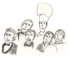 A drawing of Monty Python by Alyce